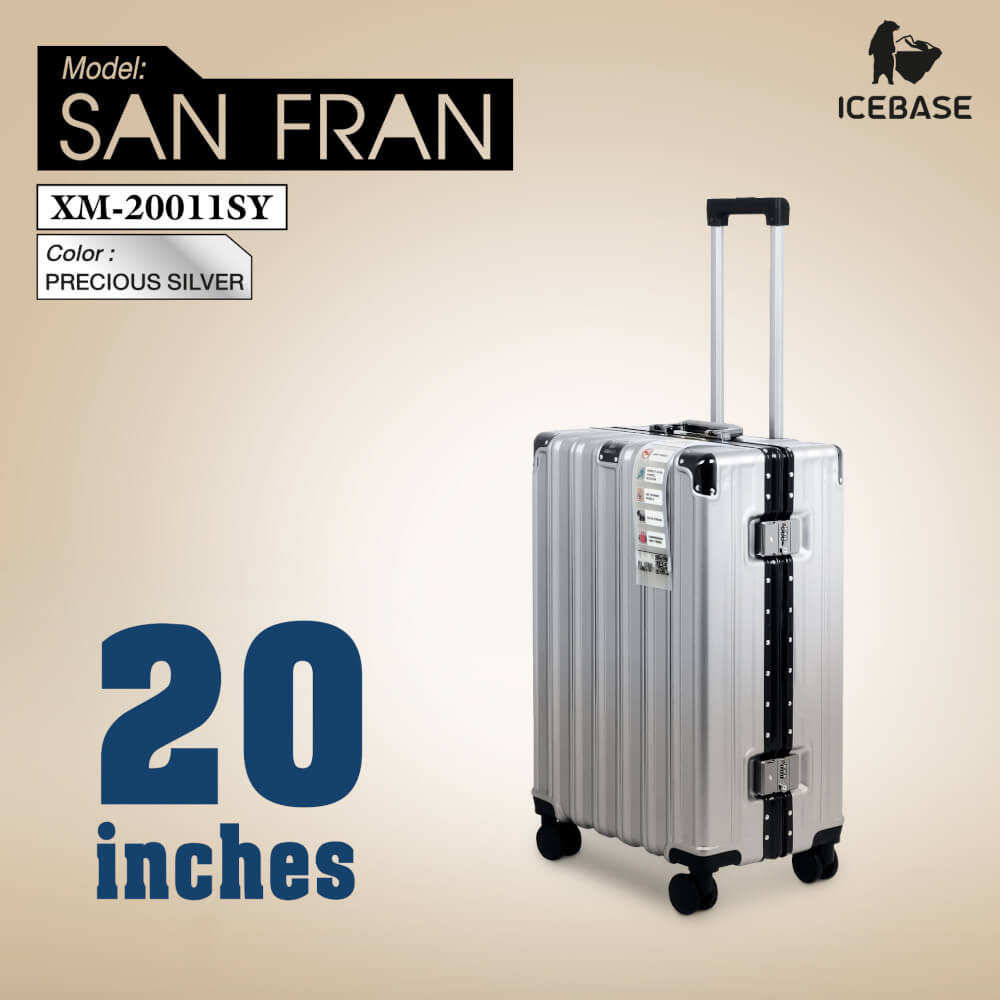 กระเป๋าเดินทาง ICEBASE รุ่น XM-20011SY (SANFRAN) 20 นิ้ว สีเทา